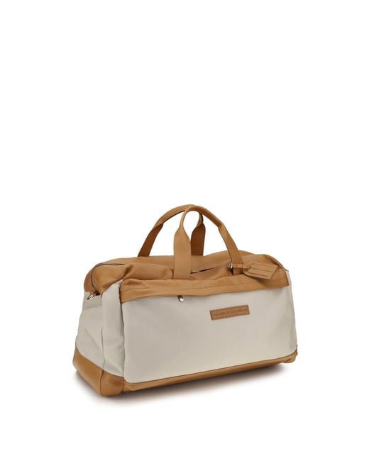 Brunello Cucinelli White Active Travel Bag for men
