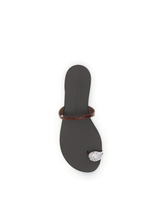 Giuseppe Zanotti White Icon Ring Sandals