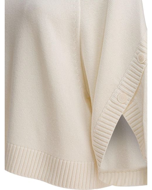 Max Mara Natural Wool And Cashmere Over Sweater