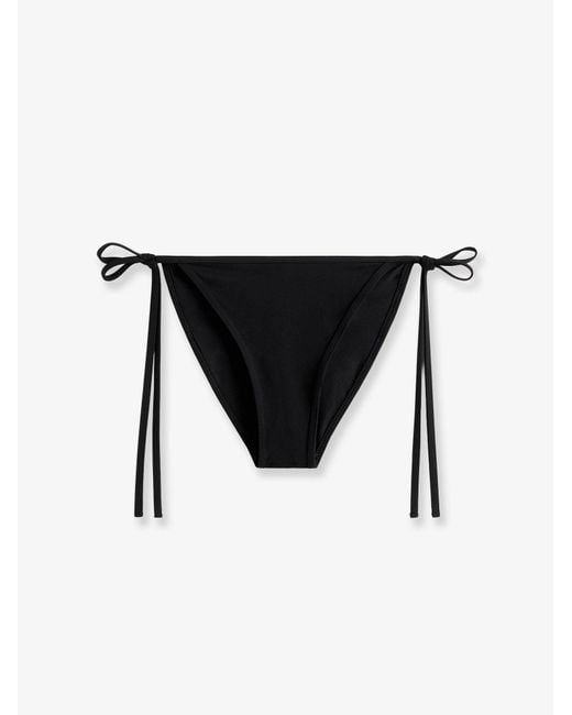 Totême Black Scoop Nylon Bikini Bottom