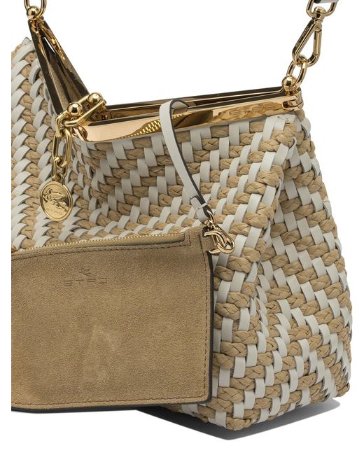 Etro White Small "Vela" Shoulder Bag