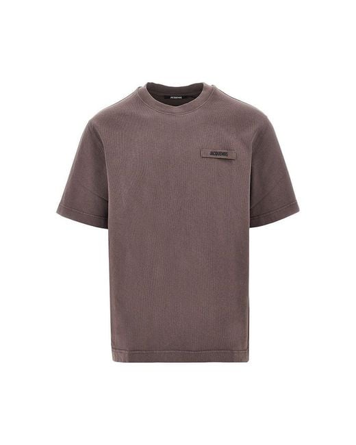 Jacquemus Brown 'Gros Grain' T-Shirt for men