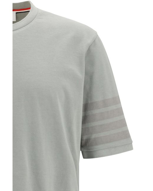 Thom Browne Gray 4-Bar Cotton Jersey T-Shirt for men