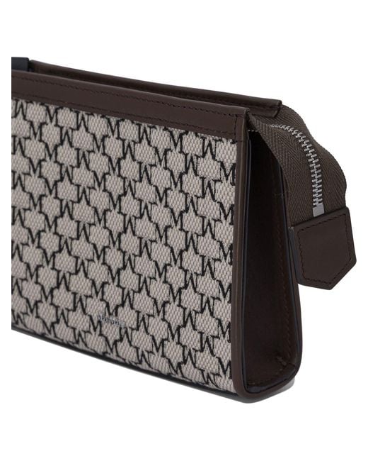 Max Mara Gray Pouch With Chain And Monogram