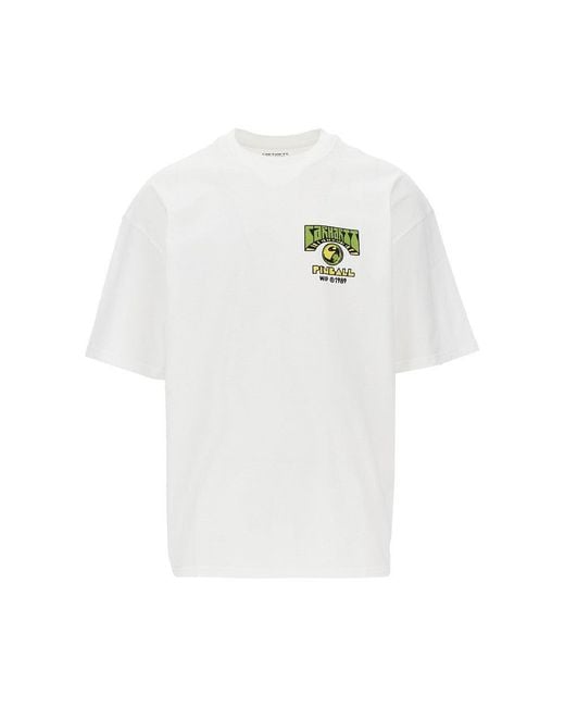 Carhartt White 'Pinball' Print T-Shirt for men