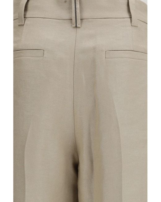 Brunello Cucinelli Natural Linen Pants
