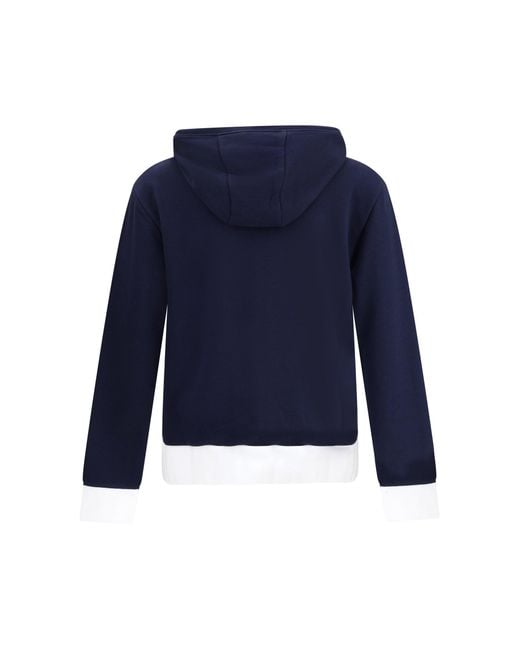 Thom Browne Blue Cotton Hoodie for men