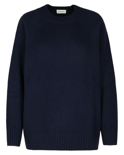 P.A.R.O.S.H. Blue 'Wood' Cashmere Sweater