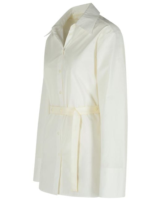 Rohe White Combined Silk Poplin Vest Shirt