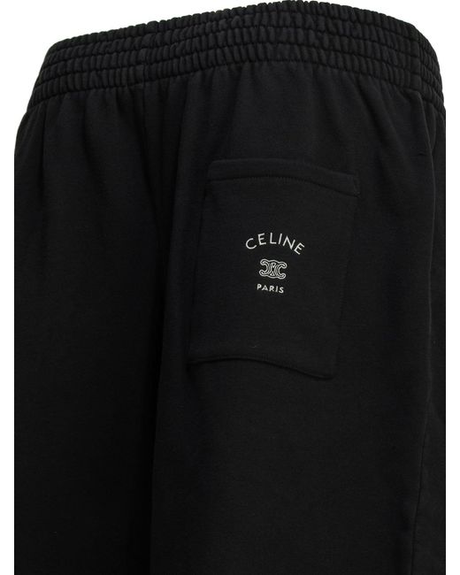 Céline Black Cotton Shorts for men