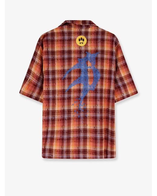 Barrow Red Shirt Bowling-Collar Cotton for men