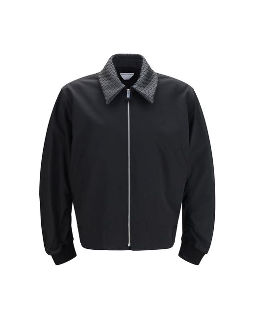 Men's Blue Padded Technical Nylon Jacket Double