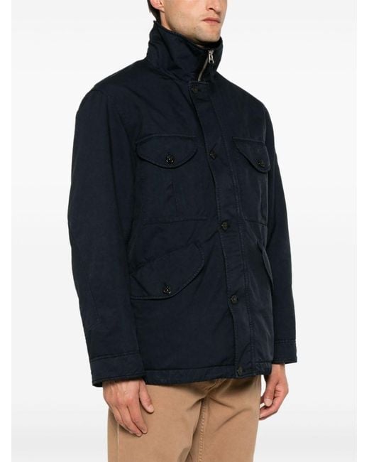 Stone Island Blue Field Jacket With Anti-Drop for men