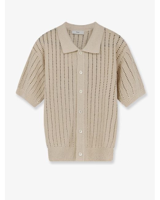 DUNST White Cardigan Openwork Cotton