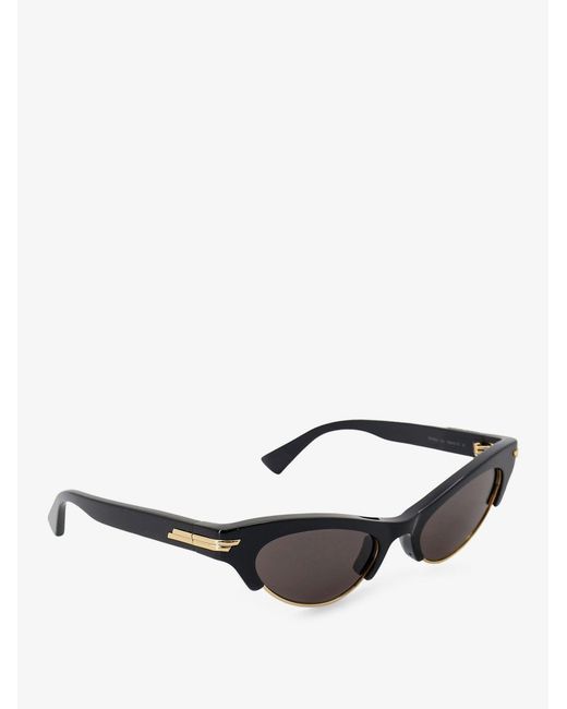 Bottega Veneta Black Angle Acetate Sunglasses