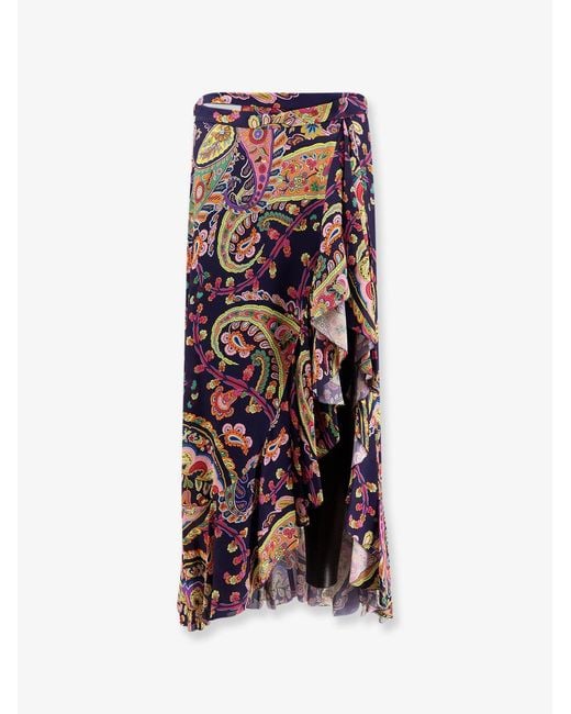 Etro White Viscose Skirt