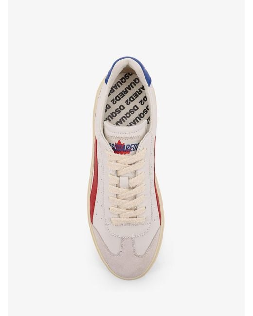 DSquared² Pink Rider Leather Low-Top Sneakers for men