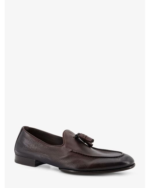 Doucal's White Daino Leather Loafers for men