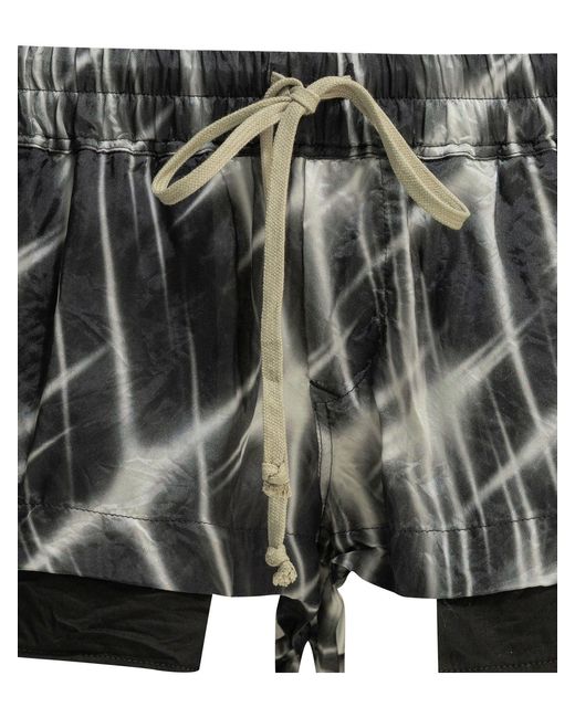 Rick Owens Black "Fog" Short With Laces