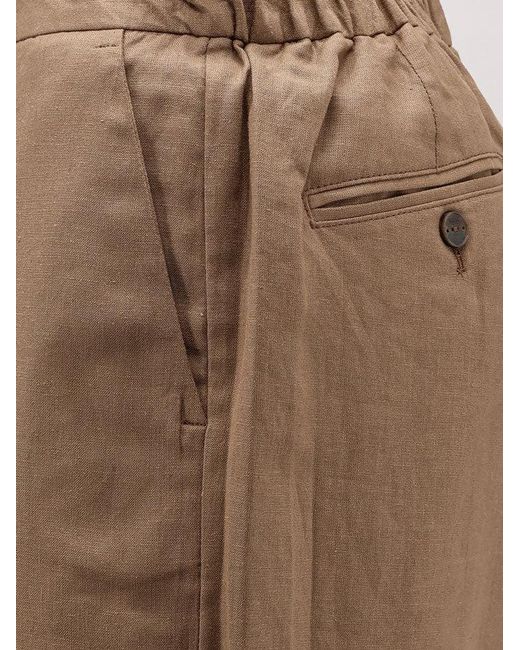 Hevò Natural Torre Lapillo Linen And Viscose Shorts for men