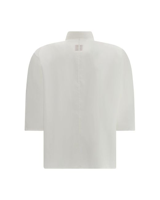 Cruna White 3/4 Sleeve Crop Shirt Bianco