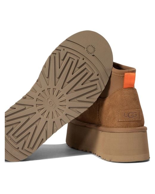 Ugg Brown "Classic Mini Dipper" Ankle Boots