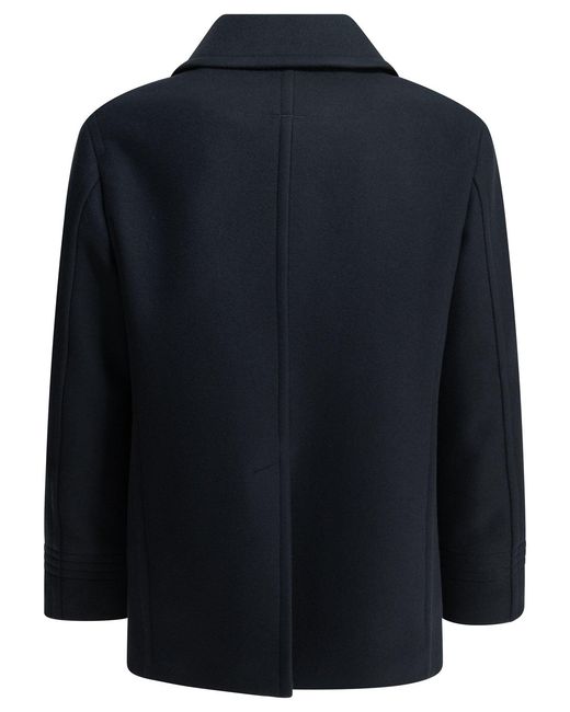 Tom Ford Blue Short Wool Felt Coat for men