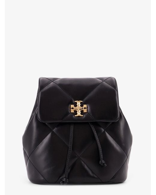 Tory Burch Black Kira Diamond Leather Backpack