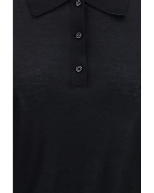 Loulou de Saison Blue Miles Long-Sleeve Polo