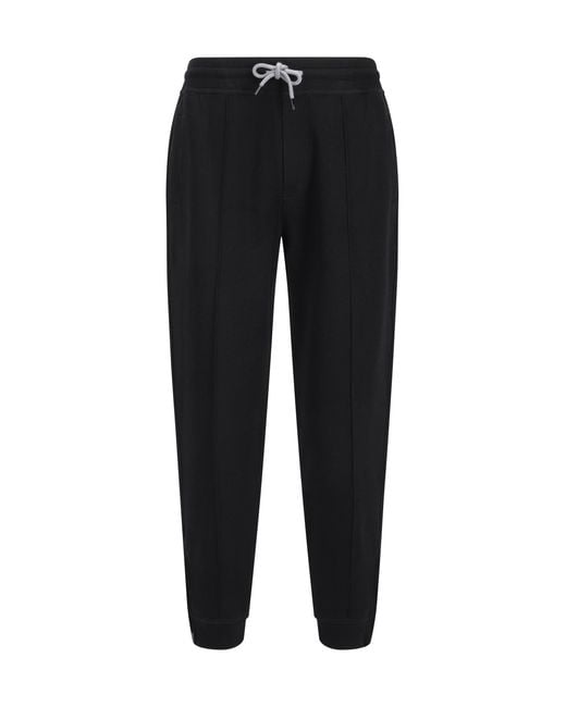 Brunello Cucinelli Black Sweatpants for men
