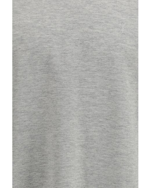 Saint Laurent Gray Cassandre Piquã T-Shirt for men