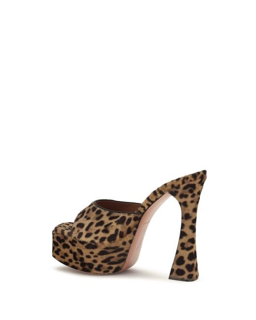 AMINA MUADDI Metallic Dalida Leopard Sandals
