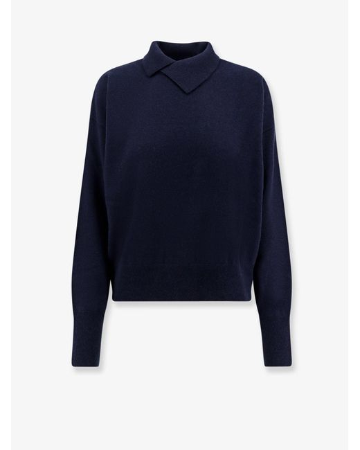 THE 73 Blue Turtleneck Wool Sweater