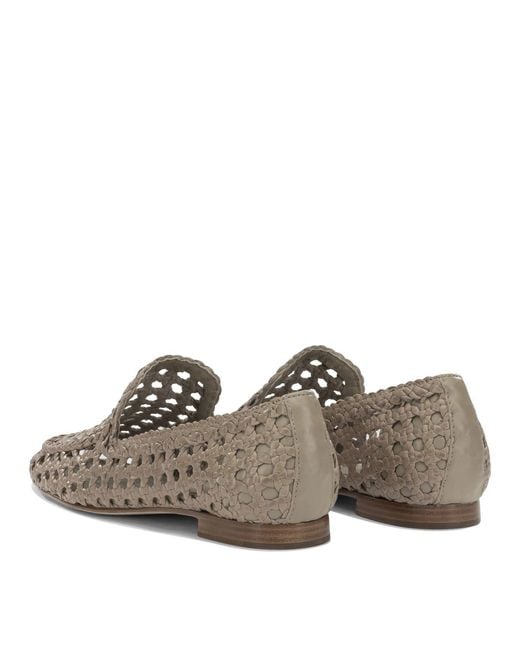 Pons Quintana Gray Leather Loafers