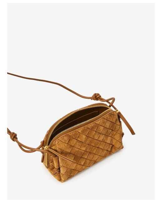 Bottega Veneta Brown "Concert" Mini Crossbody Clutch