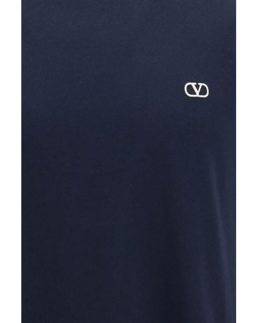 Valentino Blue T-Shirt Vlogo for men