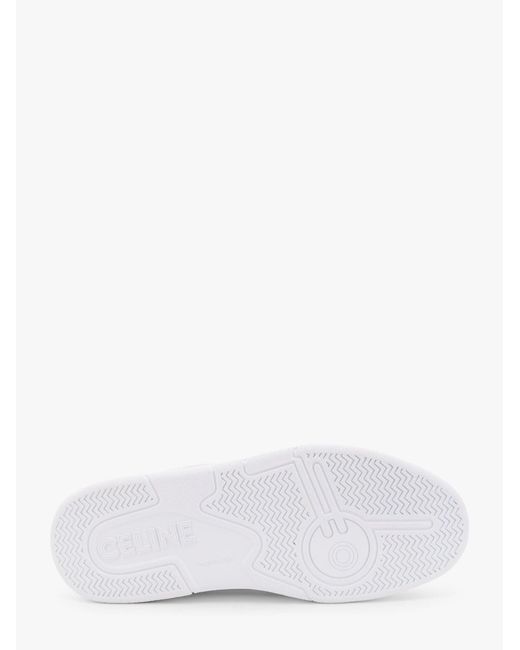 Céline White Ct-09 Leather Sneakers With Mesh Inserts for men