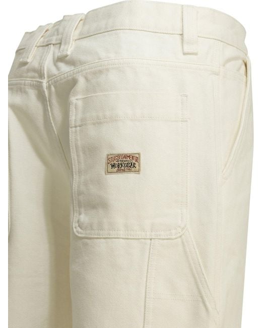 Stussy Natural Cotton Trousers for men