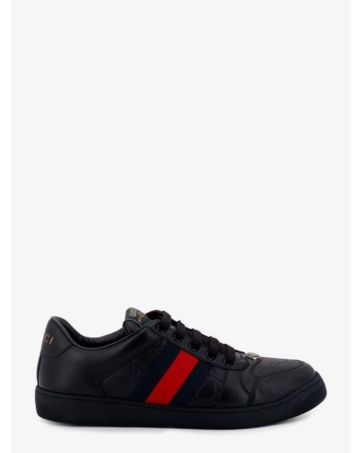Gucci White Screener Leather Sneakers for men