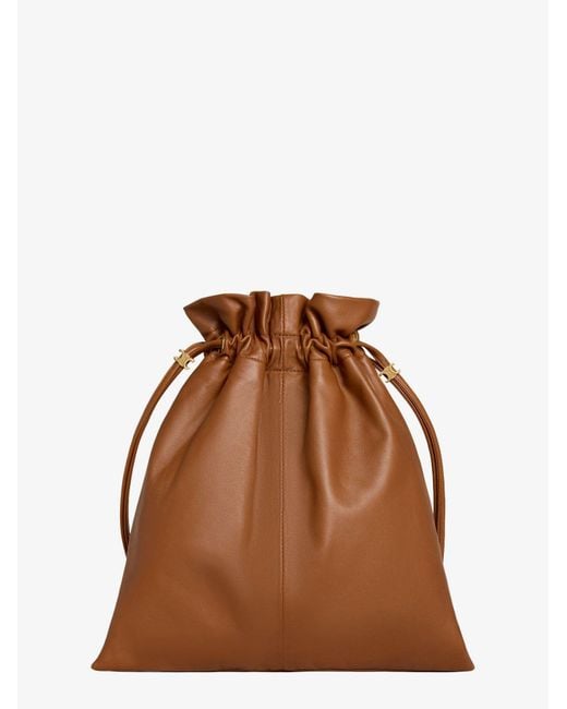 Céline Brown Crystal Leather Crossbody Bag
