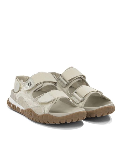 Miu Miu White Tyre Low Sandals
