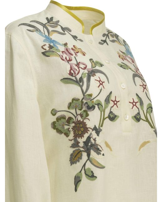 Valentino White Embroidered Chemisier Short Dress