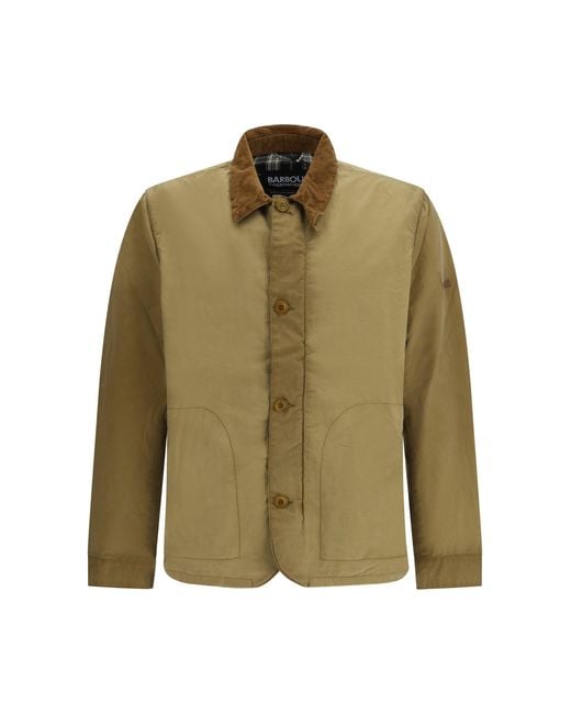 Barbour Green Jacket Troon Washed Waxed Cotton for men