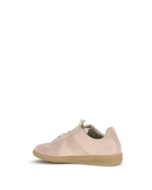 Margiela Natural Leather Sneakers Almond Peach