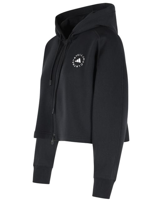 Adidas By Stella McCartney Black Cotton Blend Sweatshirt