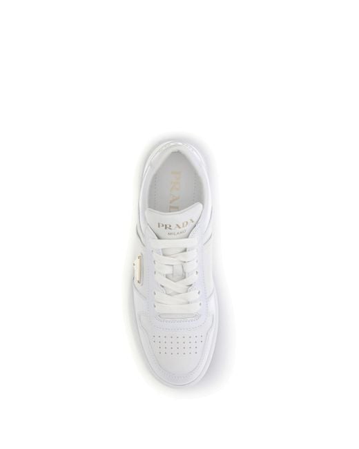 Prada White Lace Up
