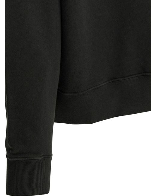 Golden Goose Deluxe Brand Black Crewneck Sweatshirt With Reverse Logo for men
