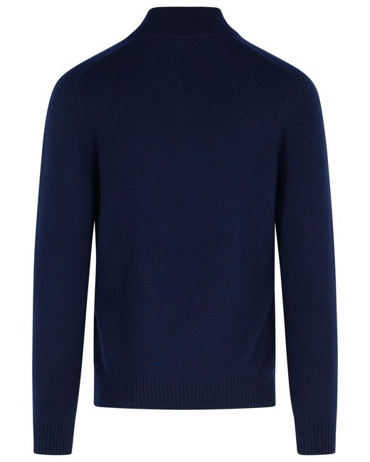 Gran Sasso Blue Cashmere Sweater for men