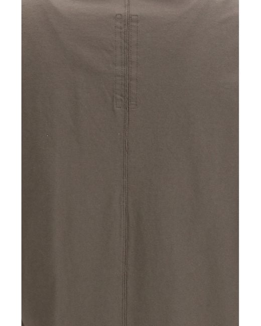 Rick Owens Gray Cotton T-Shirt for men