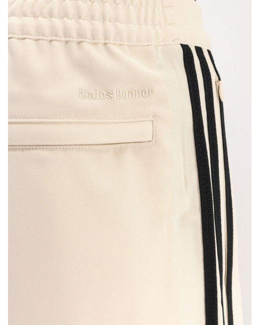 Adidas Natural Recycled Nylon Trousers With Iconic Detail On The Side for men